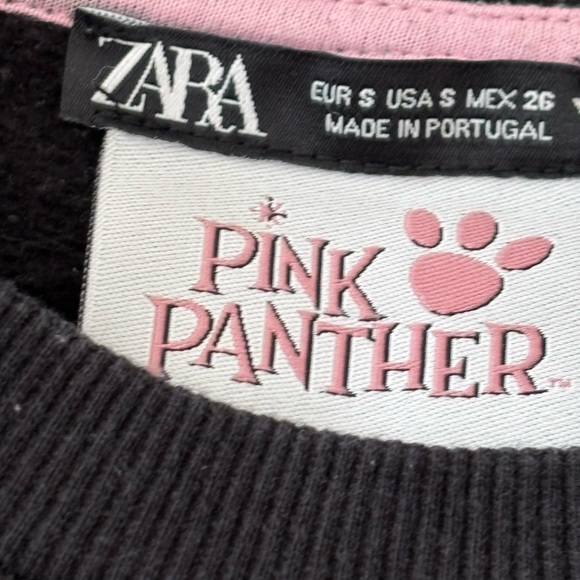 Zara Black Sweater with Pink Panther Graphic - Picture 3 of 9